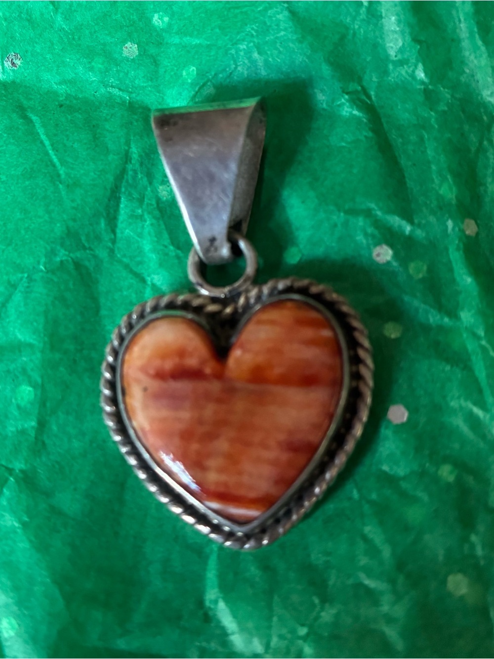 Heart-Shaped Mexican Silver Pendant